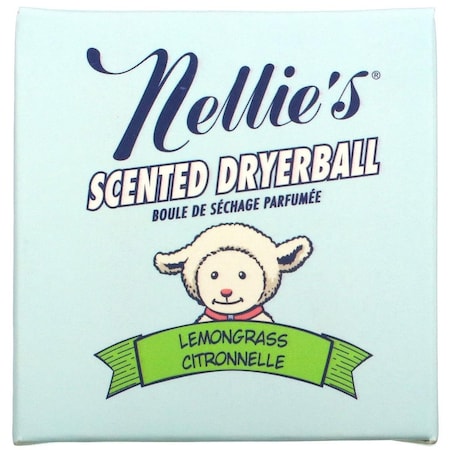 Nellies Scented Wool Dryerball Lemongrass Wipes NWDBLE